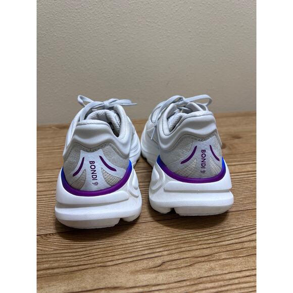 HOKA ONE ONE Bondi 9 Running Shoes 8 White Max Cushion Road Trainers No Insoles - Picture 4 of 8